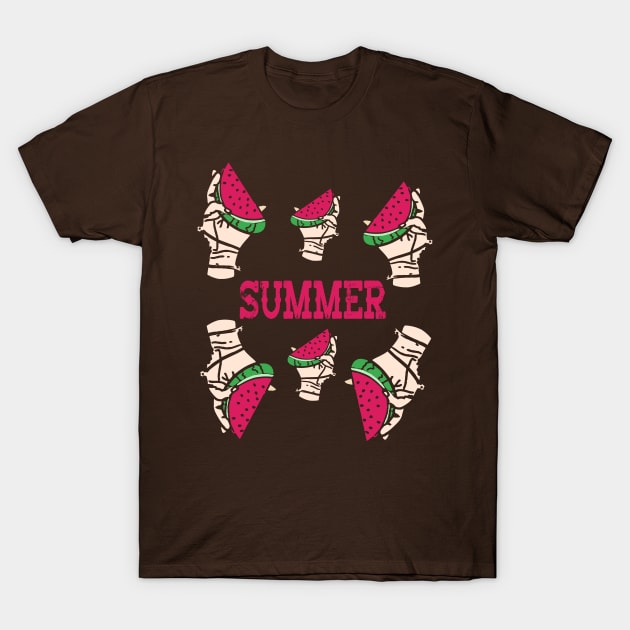 Hands holding a watermelon art | Best of Summer! T-Shirt by jaml-12